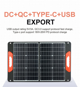 SMARAAD Panneau <span class=keywords><strong>Solaire</strong></span> Portable Pliable 60W Mini Six Cellules <span class=keywords><strong>Chargeur</strong></span> USB Haute Puissance Extérieur Sortie MC Étanche IP65 Type-C CE - Product Image 4