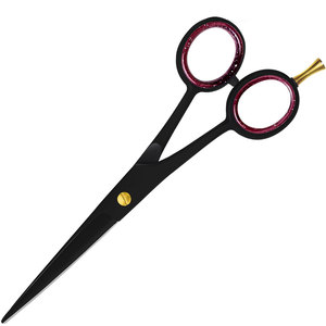 Ciseaux de barbier légers de haute qualité avec lame en acier inoxydable tranchante et poignée en caoutchouc pour une utilisation professionnelle en salon de coiffure - Product Image 4