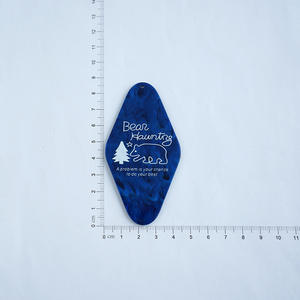 Porte-clés de Motel de banque de paillettes rétro d'hôtel gravé de timbre chaud, porte-clés d'hôtel d'émail en métal avec l'épingle de porte-clés en métal vintage - Product Image 4