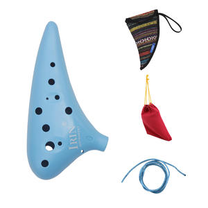 <span class=keywords><strong>Flauta</strong></span> de cerámica étnica <span class=keywords><strong>Ocarina</strong></span> en forma de C de 12 agujeros con bolsa de viento de resina ABS para niños y estudiantes práctica de cerámica Xun - Product Image 5