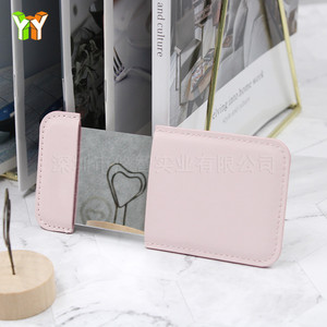Creative PU leather <b>mirror</b> gift, portable makeup <b>mirror</b> with protective leather case, <b>small</b> makeup <b>mirror</b> with custom logo. - Product Image 3