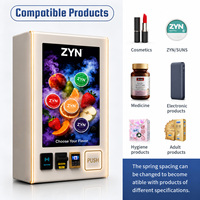 Máquina Expendedora Inteligente de Snus ZYN Mini, Montada en la Pared, con Control Remoto, Lector de Tarjetas y Verificación de Edad para Discotecas y Pequeños Negocios