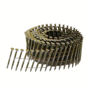 Clou de toiture en acier enroulé avec rondelle en plastique colorée, type à tige spirale, tête à capuchon, matériau durable - Product Image 1