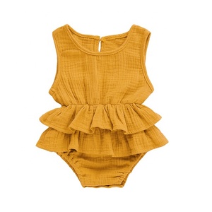 Venta al por mayor, <span class=keywords><strong>precio</strong></span> de fábrica, Seersucker estilo bebé niños ropa de verano recién nacido ropa de bebé mono ropa de bebé - Product Image 4