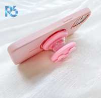 Support de téléphone portable AilesTecca en silicone liquide à aspiration magnétique, rétractable pour lit, couleur unie Macaron, pour les paresseux