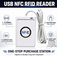 Lector y Escritor de Tarjetas Inteligentes NFC RFID USB ACR122U de 13.56MHz, Mini Lector Portátil sin Contacto para Pagos, Control de Acceso y Programación de Tokens
