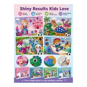 Toy Store Foil Picture Set Combines <b>Large</b> Retail <b>Box</b> Glitter Films Character Cutouts Home Activity for Boys Girls - Product Image 3