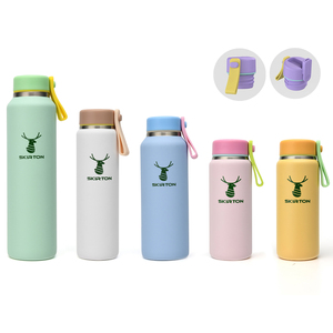 Botella de agua portátil mini de 6oz 9oz 12oz 16oz, aislada al vacío, de acero inoxidable, para mujer/niña - Product Image 1