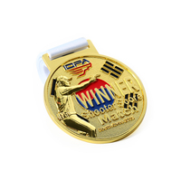 Günstige Maßgefertigte Hochwertige Zinklegierung Druckguss Weiche Emaille 3D Menschen Gold Schießmedaille