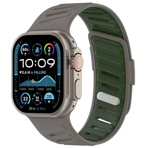 สายซิลิโคนกีฬาลายตารางทูโทนสำหรับ Apple Watch ซีรีส์10 42มม. 46มม. สำหรับ iWatch 9 8 7 6 5 41มม. 45มม. - Product Image 4