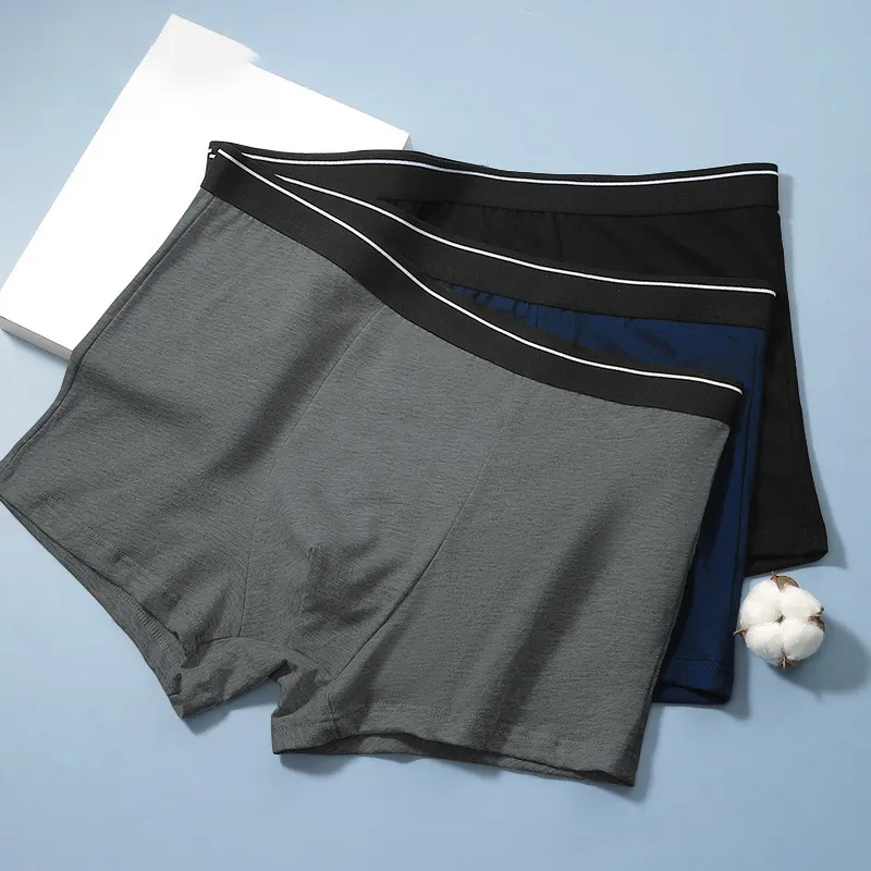 high quality Simple male underwear panties men's pure cotton comfort underpants boxers briefs