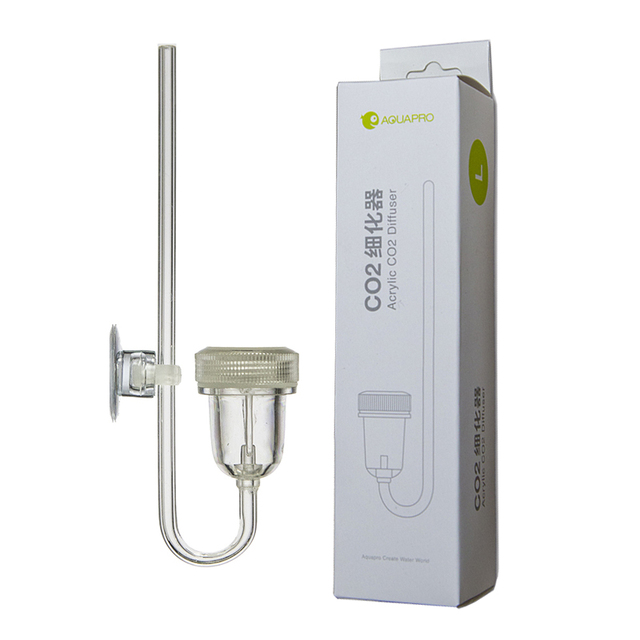 High Quality U-Shape Aquapro CO2 Diffuser Atomizer Bubble Counter for Aquarium Plants Made From Glass Acrylic with Medium Sucker