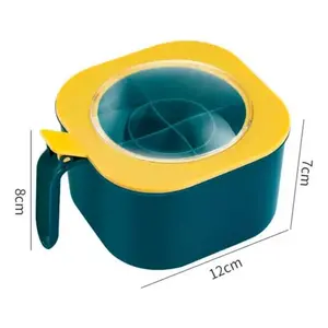 Hermetic <b>Kitchen</b> Spice Rack With 4 Spoons Container, Plastic <b>Storage</b> Holder, Dust-Proof, Square Design, Standing Type, Multifunc - Product Image 5