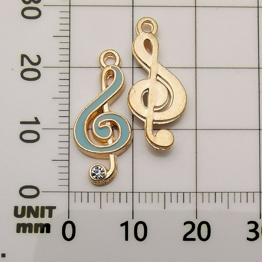 Una nota musical azul lago a base de aceite - 0.8g - 9*21mm - 11050