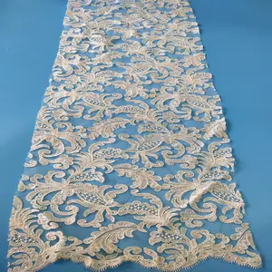 Модное испанское кружево Дубай блестящая кружевная ткань тюль сетка турецкое кружево для женского вечернего платья