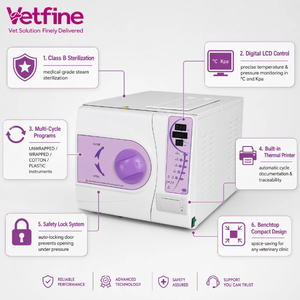 <span class=keywords><strong>Autoclave</strong></span> vétérinaire automatique 18L 23L Stérilisateur à vapeur de <span class=keywords><strong>classe</strong></span> B avec affichage numérique pour clinique vétérinaire - Product Image 3