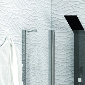 Kamalu KPX1000-Mampara de ducha de esquina moderna de doble hoja 80x90, carcasa de aluminio sin marco para ducha de vapor - Product Image 3