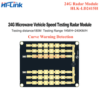 Modul Radar Umpan Balik Kecepatan Kendaraan Gelombang Milimeter 24G HLK-LD2415H Sensor Kecepatan Jarak Jauh 1KM Komunikasi Serial LD2415H