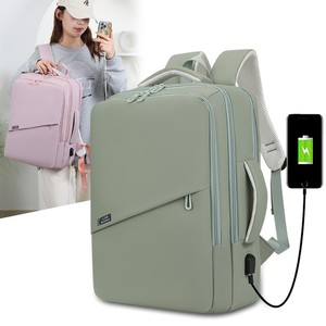 Mochila de <span class=keywords><strong>Viaje</strong></span> de 15.6 Pulgadas, Mochila <span class=keywords><strong>para</strong></span> Computadora Portátil <span class=keywords><strong>para</strong></span> la Universidad, con Puerto de Carga USB, Mochila de Mano <span class=keywords><strong>para</strong></span> Aviones - Product Image 1