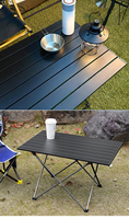 Portable randonnée Barbecue fête maison jardin décrochage Compact aluminium pique-nique pêche plage Camping extérieur Table pliante