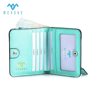 Saffiano di alta qualità in <span class=keywords><strong>vera</strong></span> <span class=keywords><strong>pelle</strong></span> da <span class=keywords><strong>donna</strong></span> MEYSHE <span class=keywords><strong>piccolo</strong></span> <span class=keywords><strong>portafoglio</strong></span> portamonete RFID blocco cerniera e bottone - Product Image 5