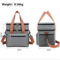 Sac de pique-nique portable isolé de 20 litres à grande capacité personnalisé sac à lunch à double épaisseur boîte de rangement réutilisable et étanche pour camping en plein air