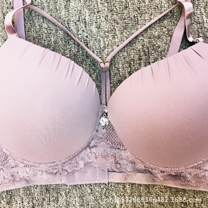 Reggiseno a perizoma sexy in pizzo con ferretto e coppe spesse push-up, taglie forti, in nylon/poliestere/cotone, all'ingrosso, Russia Cross-Border - Product Image 3