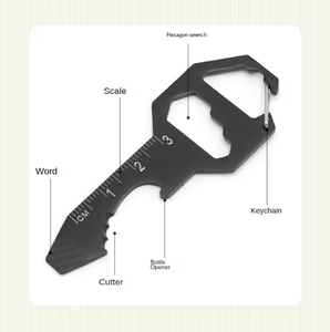 Llavero 8 en 1, Mosquetón Multifunción, Clip para Equipo, Herramienta Multiusos de Bolsillo, Multiherramienta - Product Image 4