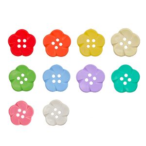 Flower Resin <strong>Buttons</strong> Bulk Assorted <strong>Colorful</strong> Flower Shirt <strong>Buttons</strong> for Sewing Crafts Shirts Clothes <strong>Decorations</strong> - Product Image 5