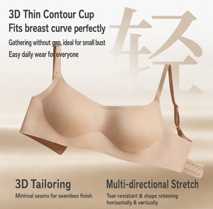 Sujetador Invisible de Seda Fría con Efecto Segunda Piel, Corte Bajo, Escote Cuadrado, Sin Aros, Push-up, para Tops con Escote en V, Versátil para Fiestas - Product Image 2
