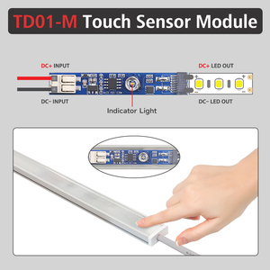 Tira de luz de perfil lineal LED DC5V/12V/24V 3A, módulo de Sensor táctil capacitivo eléctrico, interruptor Manual, venta al por mayor - Product Image 4