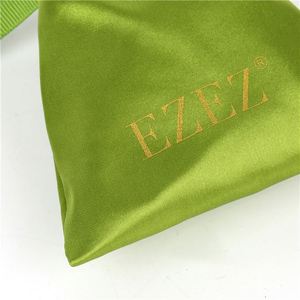 Sacs en satin de soie personnalisés avec logo pour bijoux, emballage de luxe avec logo imprimé en sérigraphie - Product Image 3
