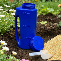 Outil de distribution de l'engrais et de semences réglable 2L pour jardin, avec pelle et cadran de réglage interchangeable