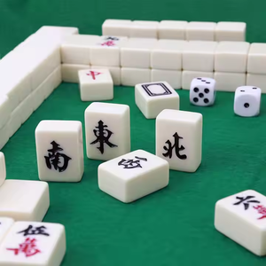 Vente en gros Ensemble de Mahjong en ivoire personnalisé professionnel 144 pièces Fabrication de Mahjong en mélamine à bas quantité minimale de commande pour les jeux de casino - Product Image 5