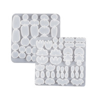 Moules à bijoux en résine de silicone Moules à gâteau avec logo personnalisé Outils pour créer des pendentifs en résine Collier Boucle d'oreille Porte-clés en résine
