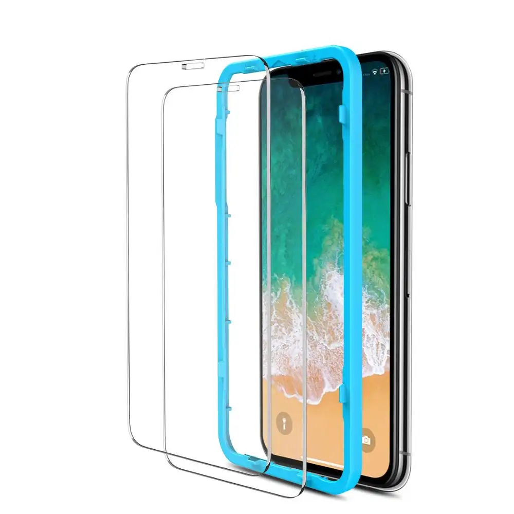 Protetor de tela de vidro temperado, película protetora de tela frontal de vidro temperado cor espelhada para iphone xs