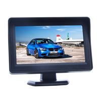 Mini TV LCD de 4.3 Pulgadas con Entrada de 12v CC, Monitor LCD con Entrada RCA, Monitor LCD para Automóvil