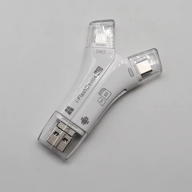 New  4 in 1 Micro USB Type C OTG Adapter Micro USB to USB a TF SD Card Reader Y Shape Memory Card Reader