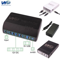 WGP OEM USB DC 31200mAh 5V 9V 12V Station de batterie en ligne Mini UPS PowerBank pour routeur Wifi Caméra de vidéosurveillance mobile Bandes lumineuses à LED