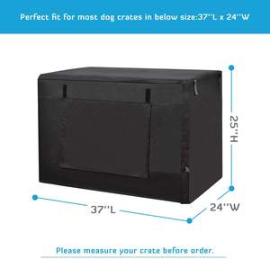 Housse de <span class=keywords><strong>cage</strong></span> pour chien imperméable et durable en tissu Oxford robuste, double porte, poche et fenêtre en filet, housse de caisse pour chien. - Product Image 6