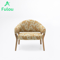 Fauteuil de jardin moderne en teck léger avec coussin en mousse imperméable pour villa, balcon, salon