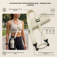 Sangle réglable pour bouteille d'eau, porte-bouteille transversal, étui de transport pour la randonnée, le camping, la salle de sport, accessoire d'hydratation en plein air