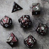 Ensembles de dés polyédriques en métal personnalisés en gros, dés en alliage de zinc colorés pour D&D, jeux de rôle, dés de table
