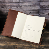 Funda para cuaderno de cuero genuino Retro B5, 100 hojas, suministros escolares de oficina de negocios hechos a mano, funda para libros con ranura para lápices