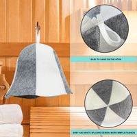 Hete Verkoop Milieuvriendelijke Zachte Anti-Warmte Unisex Vilt Sauna Hoed Custom Logo Herbruikbare Schattige Douchekap Voor Hoofdbescherming