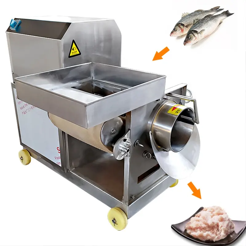 उच्च उत्पादकता झींगा शैल मांस विभाजक मछली केकड़ा मांस निकालने की मशीन स्वचालित मछली की हड्डी अलग करने वाली मशीन