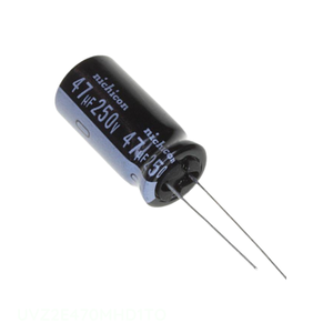 ตัวเก็บประจุผ่านรู UVZ2E470MHD1TO รัศมี th 47 uF 20% 250V ตัวเก็บประจุแบบรูผ่าน - Product Image 1
