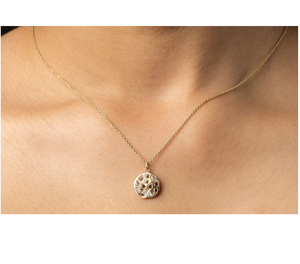 Collar Clásico con Diamantes en Forma de Disco, Delicado Collar con Diamantes Polki, Collar de Oro, Joyería Fina y Elegante para Mujer, Regalo de Cumpleaños - Product Image 1
