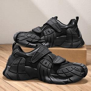 <span class=keywords><strong>Scarpe</strong></span> da ginnastica estive da <span class=keywords><strong>uomo</strong></span> con <span class=keywords><strong>velcro</strong></span>, traspiranti in tessuto a rete, con suola spessa e rialzo, alla moda - Product Image 3