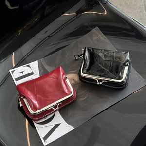 Porte-monnaie mini vintage en cuir véritable pour femme, avec fermoir à pression, durable et de haute qualité, fournisseur d'usine - Product Image 4